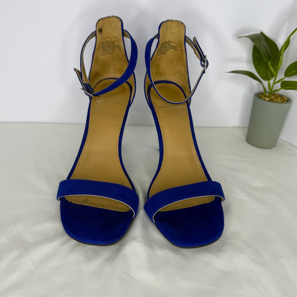 Material‎ Girl MBLAIRE6 Royal Blue Ankle Strap Stiletto Sandals Womens 8.5M - Picture 5 of 10